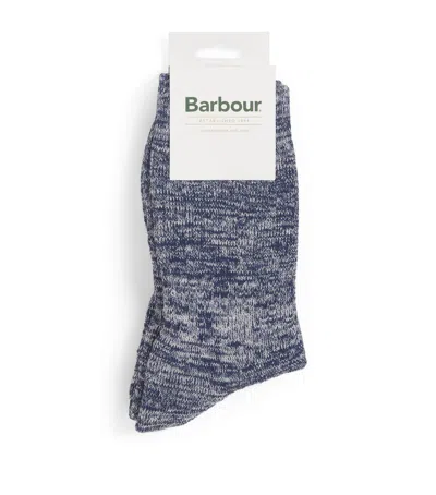 Barbour Cotton-blend Storm Boot Socks In Blue