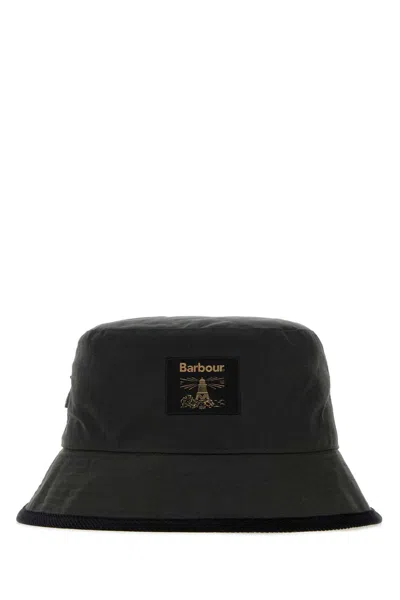 Barbour Cotton Canvas Bucket Hat For Men In Green