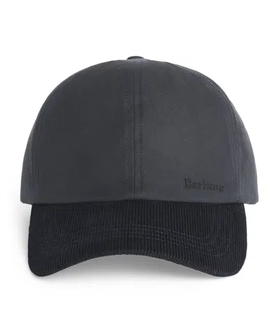Barbour Cotton Corduroy Cap In Blue