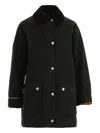 Barbour Cotton Corduroy-collar Coat In Green