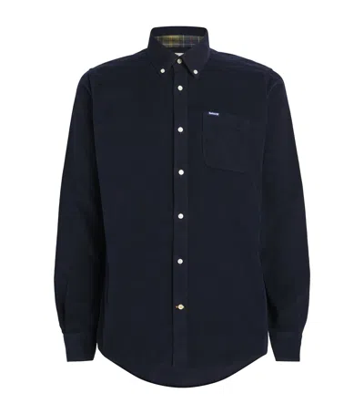Barbour Cotton Corduroy Tailored Ramsey Shirt In Blue