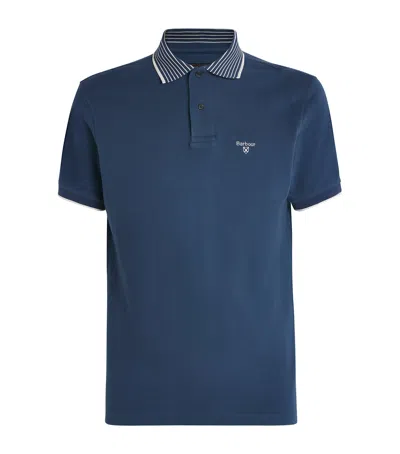 Barbour Cotton Denwick Polo Shirt In Blue
