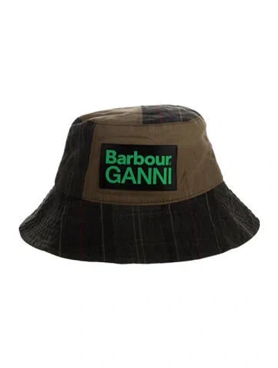 Pre-owned Barbour Cotton Embroidered Bucket Hat In Brown