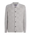 Barbour Falton Check Button Cardigan In Gray