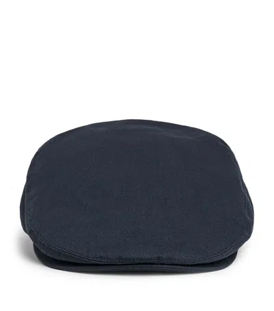 Barbour Cotton Finnean Flat Cap In Blue
