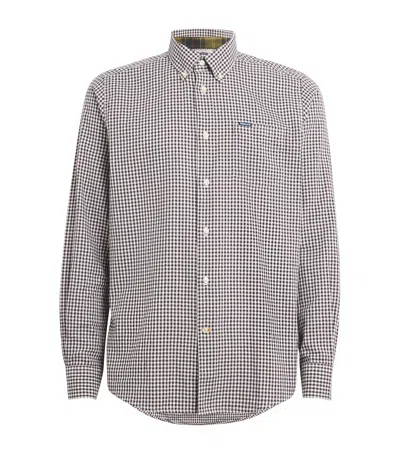 Barbour Cotton Gingham Padshaw Shirt In Brown