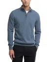 Barbour Cotton Half Zip Knitted Jumper Sweater In Blue