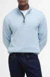 Barbour Cotton Half Zip Sweater In Black
