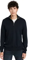 Barbour Cotton Half Zip Navy Xl In Navy