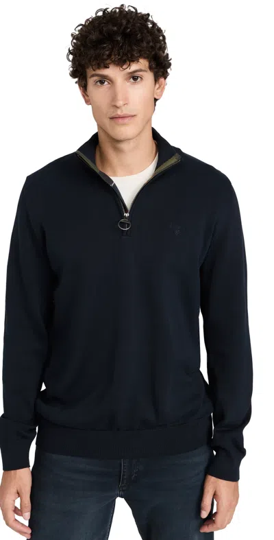 Barbour Cotton Half Zip Navy Xl