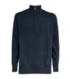 Barbour Cotton Half-zip Sweater In Navy