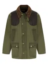 Barbour Bedale Washed Wax Jacket Aw25 Wax Cor Outw In Green