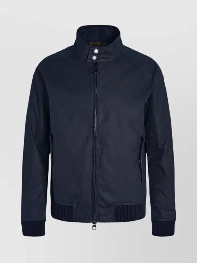 Barbour Cotton Jacket With Drawstring And Pockets In Blue