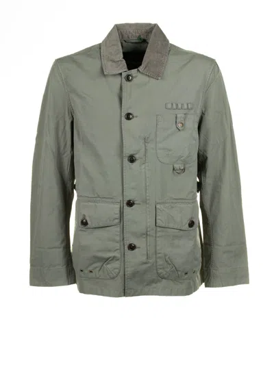 BARBOUR BARBOUR COTTON JACKET WITH POCKETS AND BUTTONS