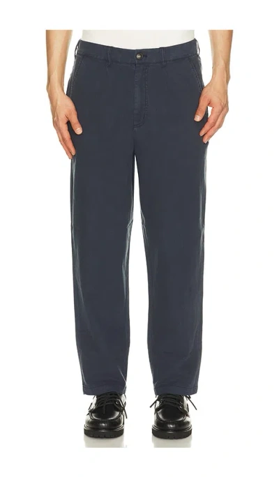 Barbour Cotton Linen Relaxed Trousers In Blue