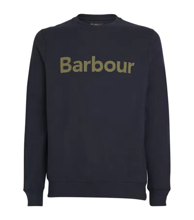 Barbour Cotton Logo Sweatshirt In Navy