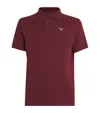 Barbour Tartan Pique Polo Shirt In Burgundy