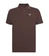Barbour Cotton Piqué Long-sleeve Polo Shirt In Brown