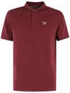 Barbour Tartan Pique Polo Shirt In 红色