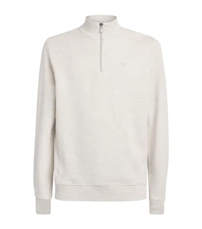 Barbour Cotton Quarter-zip Sweatshirt In Ivory