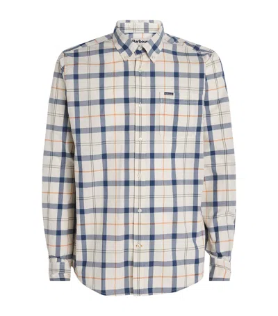 Barbour Cotton Rawley Tailored Shirt In Gray