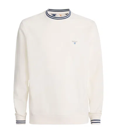 Barbour Cotton Rosford Crew-neck Sweatshirt In Neutral