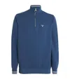 Barbour Cotton Rosford Half-zip Sweatshirt In Blue