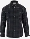 Barbour Cotton Shirt With Check Pattern In Black Slate