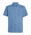 Barbour Cotton Short-sleeve Shirt In Blue