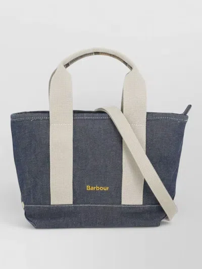 Barbour Cotton Shoulder Bag Removable Strap Handles