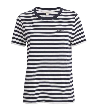 Barbour Cotton Stripe Ferryside T-shirt In Blue