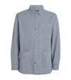 Barbour Cotton Stripe Tindale Overshirt In Gray