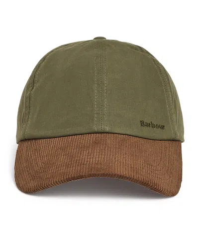 Barbour Cotton Transport Sports Cap In Green