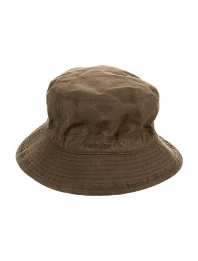 Pre-owned Barbour Cotton Wax Bucket Hat In Brown