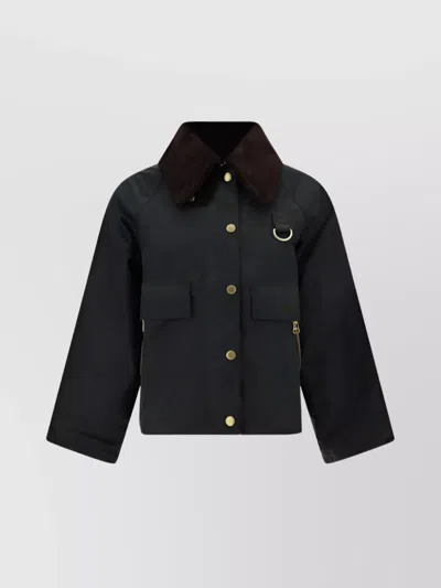 BARBOUR COTTON WAX JACKET GOLD-TONE BUTTONS