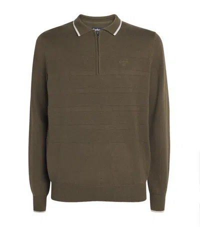 Barbour Cotton-wool Fenhill Polo Sweater In Multi