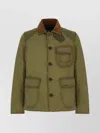Barbour Cotton Workwear Jacket With Corduroy Collar In Green