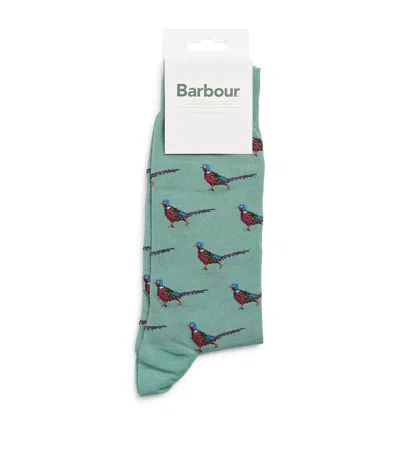 Barbour Cotton-blend Mavin Socks In Green