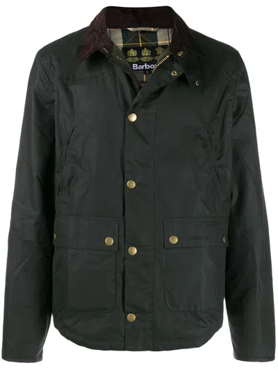 Barbour Cotton-blend Spread Collar Long Sleeve Coat With Front Flap Pockets In Multi
