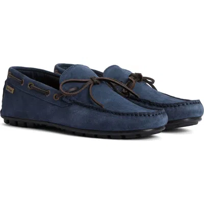 Barbour Courage Driving Shoe In Shark Blue