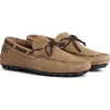 Barbour Courage Driving Shoe In Taupe Suede