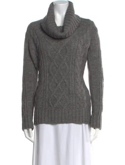 Pre-owned Barbour Cowl Neck Sweater In Gray