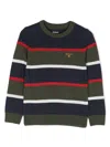 Barbour Cranmer Striped Wool Jumper In Blue