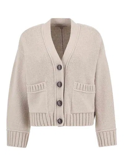 Barbour Faye Knitted Cardigan In Neutral