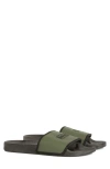 Barbour Cresswell Slide Sandal In Uniform Green