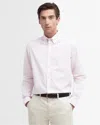 Barbour Crest Poplin Mens Long Sleeve Tailored Shirt In White
