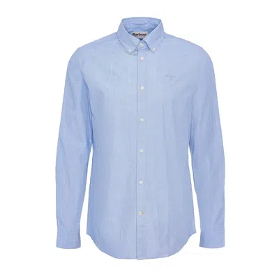 Barbour Crest Poplin Tailored Shirt In Blue