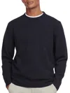 Barbour Navy Patch Crew Neck Sweater In Black