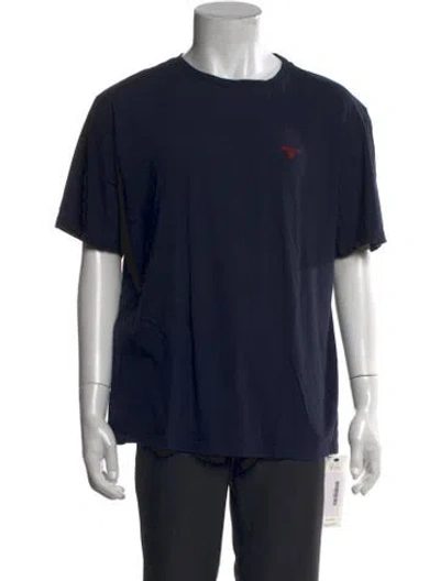 Pre-owned Barbour Crew Neck Short Sleeve T-shirt In Blue