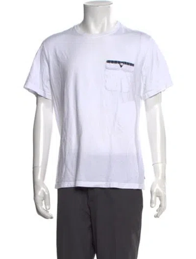 Pre-owned Barbour Crew Neck Short Sleeve T-shirt In White
